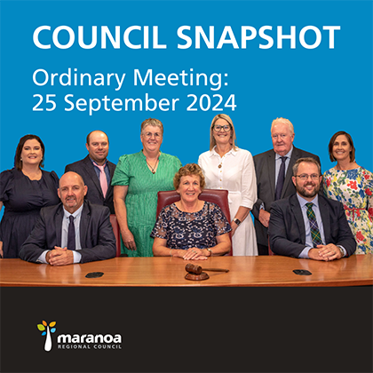 Council snapshot 25 September