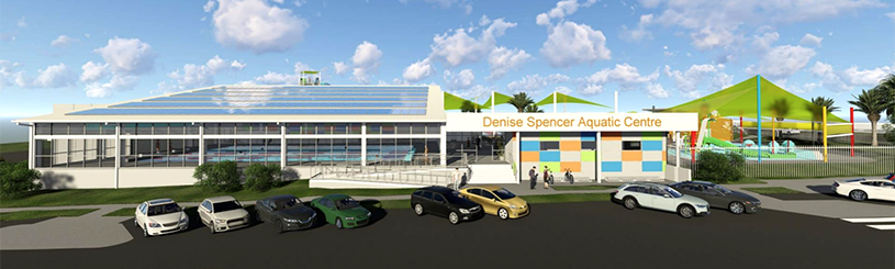 Render of the proposed Denise Spencer Aquatic Centre