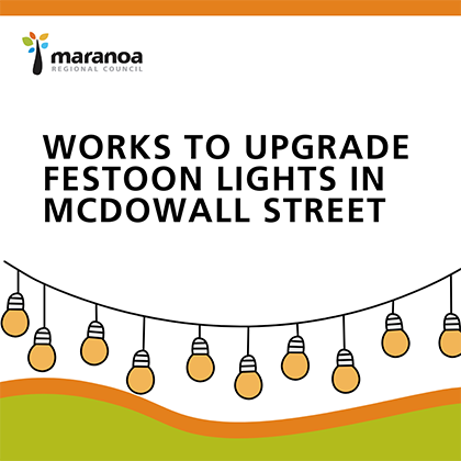 Works to upgrade Festoon Lights in McDowall Street, Roma